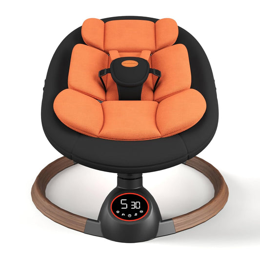Baby Swings for Infants with Bluetooth and Preset Melodies, Portable Infant Swing for Indoor/Outdoor Use, 5 Speeds