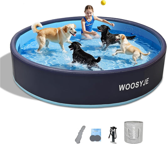 Foldable Dog Pet Bath Pool Inflatable Dog or Pet Pool Collapsible Kiddie Pool