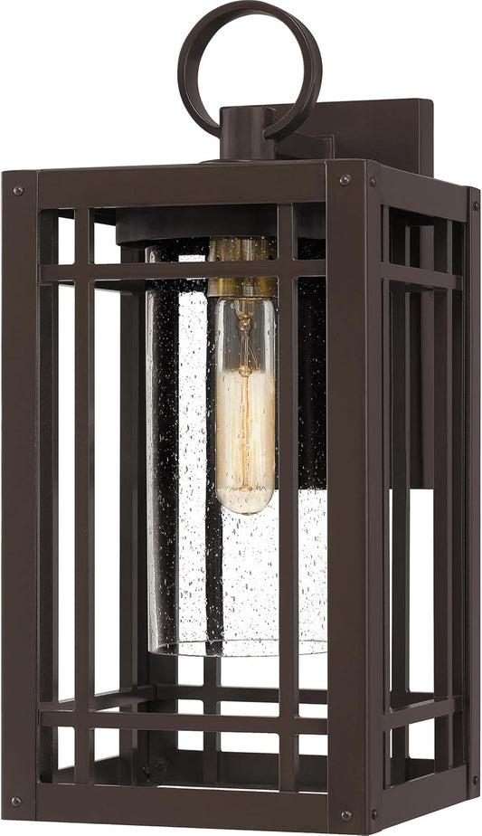 Pelham Outdoor Wall Lantern, Coastal Armour 20.75 Inch 1-Light Western Bronze Wall Sconce,  E26 Base