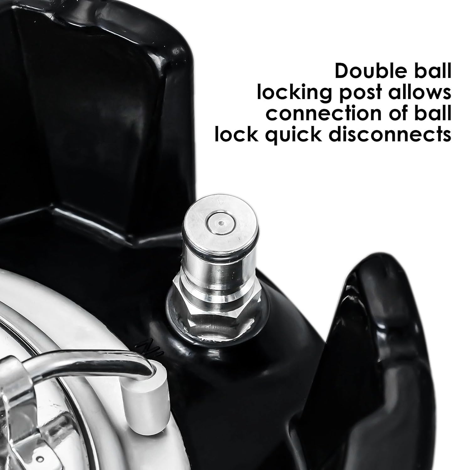 Steel Corny Keg, 5 Gallon Ball Lock Homebrew Beer Keg, Black Handles