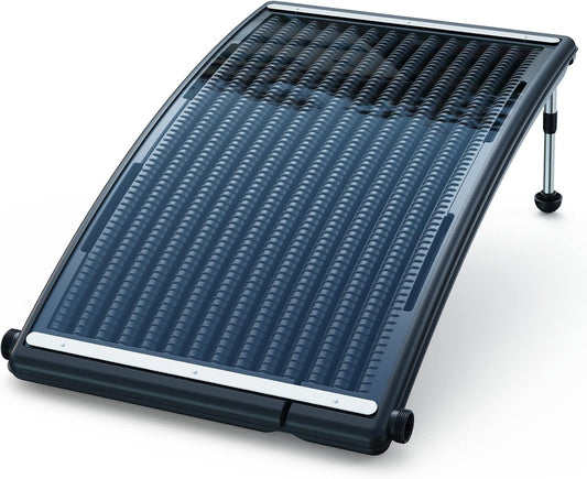 Curve Solar Pool Heater, Made for Above-Ground and Inground Pools, with 2 Adapters, 2 Hoses and Clamps