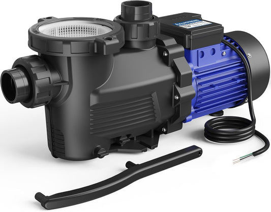 AQUASTRONG In/Above Ground Pool Pump, 3HP Single Speed, 220V, with High Flow 9350 GPH