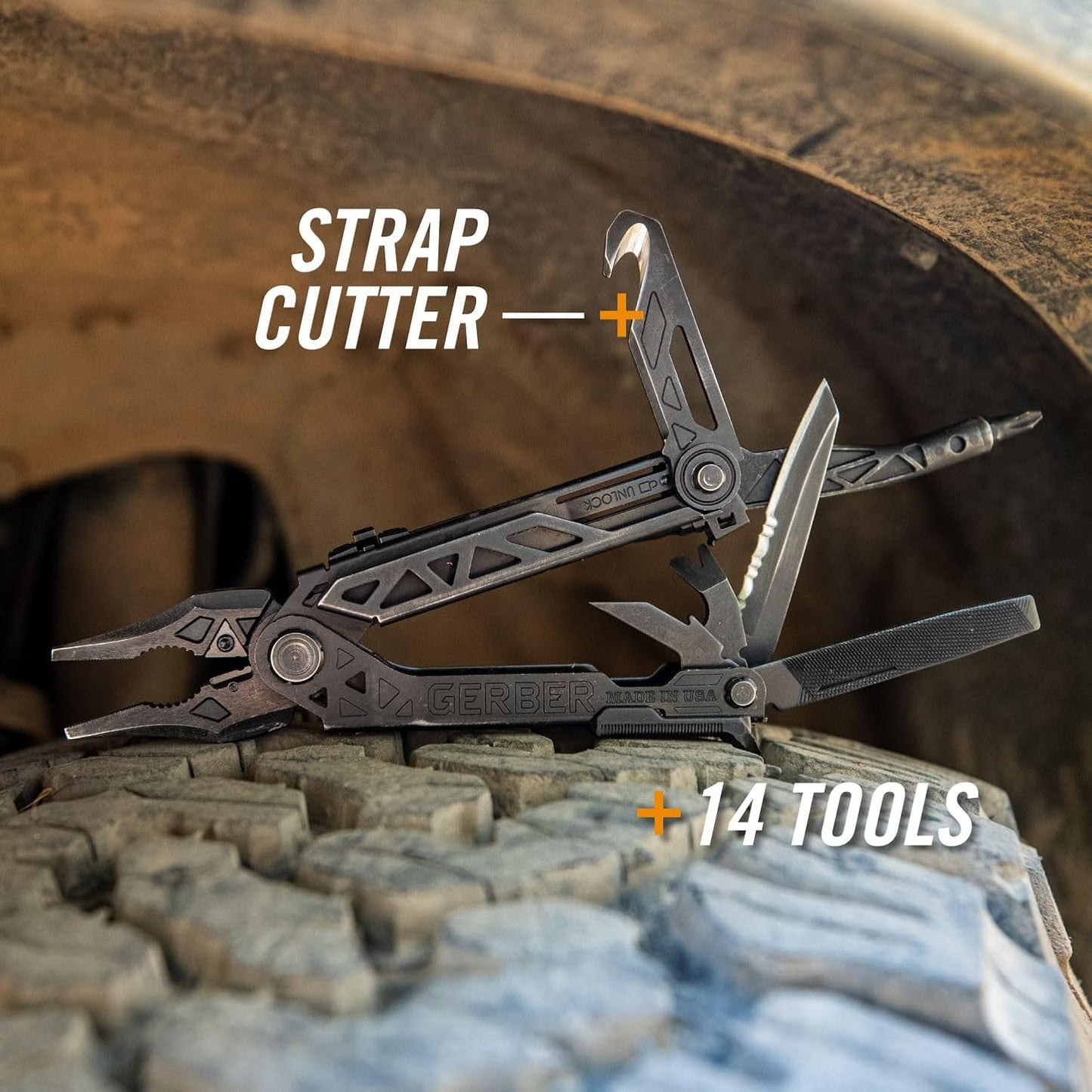 Gerber Gear Center Drive Rescue - Multitool Knife with Pliers, Strippers &amp; Strap Cutter - Portable EDC Tactical Gear for Camping &amp; Outdoor -
