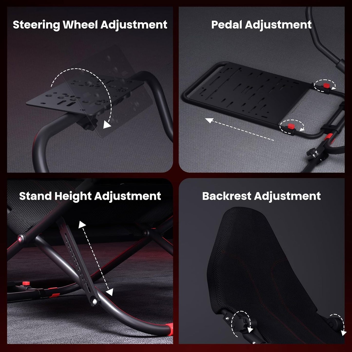 RACGTING Racing Simulator Cockpit for G29 G920 G923, Foldable &amp; Adjustable Racing Seat for Thrustmaster T248X T248 T3