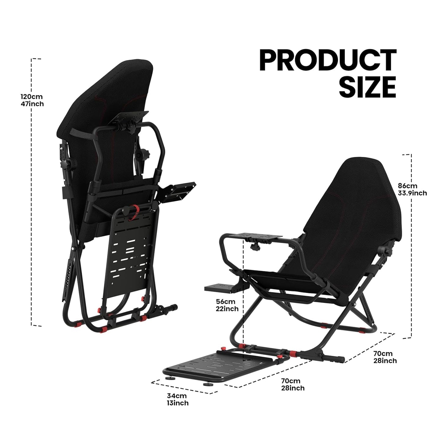 RACGTING Racing Simulator Cockpit for G29 G920 G923, Foldable &amp; Adjustable Racing Seat for Thrustmaster T248X T248 T3