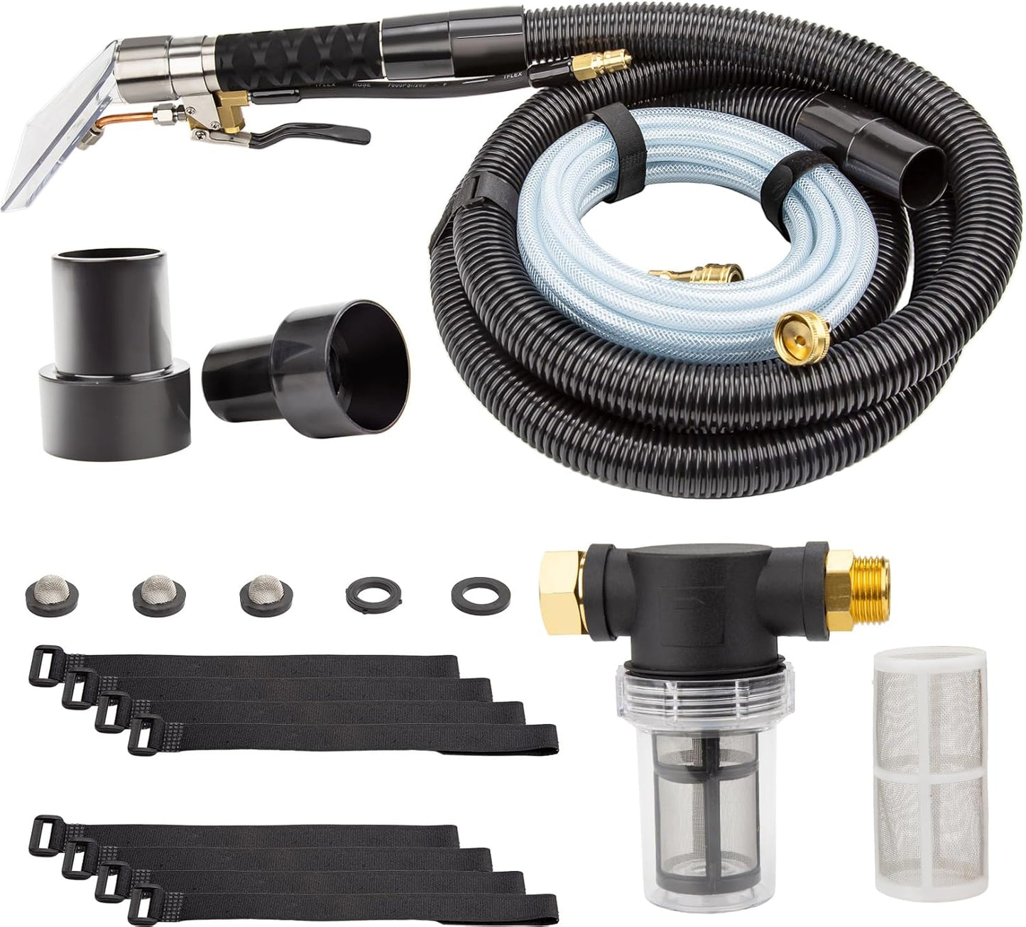 Extractor Hose Kit for ShopVac, with Attachments, Transforms Vacuum into a Professional-grade Extractor