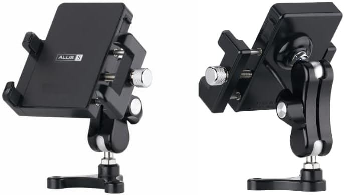ALUSTEC Phone Mount for Motorcycle  CNC Aluminum Body, Not Plastic, Ultra Stable