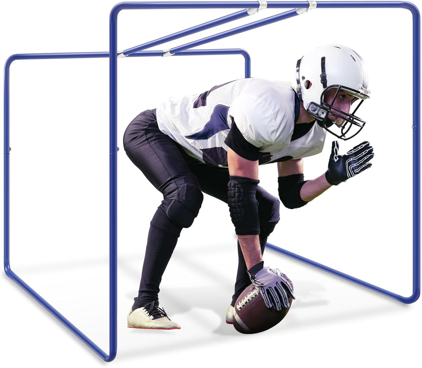 Varsity Sports Steel Lineman Chute for Football Players Teams Training Practice Equipment, Blue