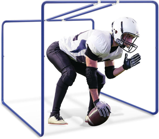 Varsity Sports Steel Lineman Chute for Football Players Teams Training Practice Equipment, Blue