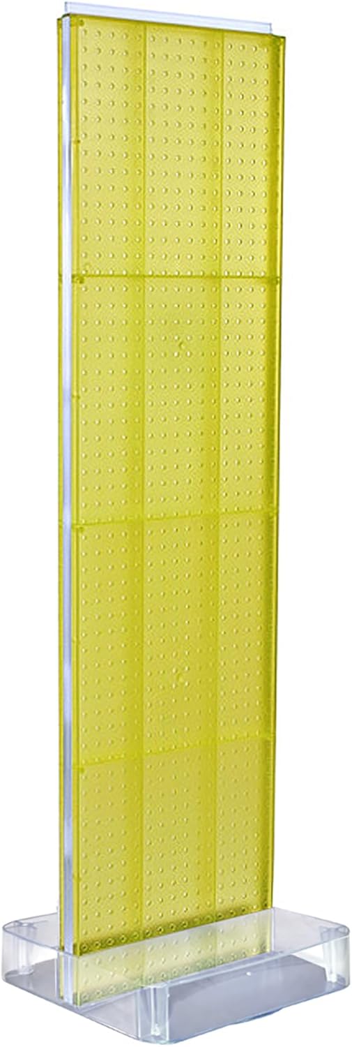 Azar Displays 700770-Yellow, 2-Sided, Peboard Floor Display. Non-Revolving, Round Base-16'W X 60'H,