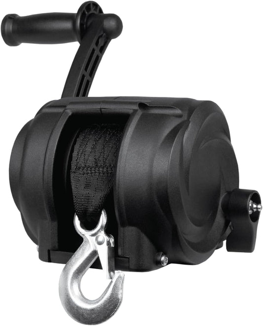 Powerwinch Premier Series 2000 Trailer Winch, Manual Winch for Boat Trailers, 2000 lb Load Capacity