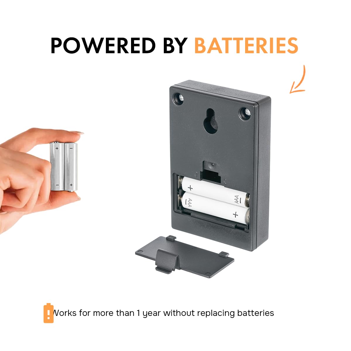 Smart Counter Retail People Counter, (Black) Infrared and Wireless, Battery Operated, with Reset Protection