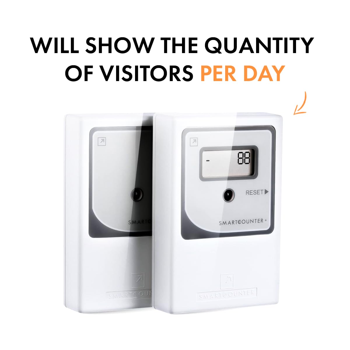 Smart Counter Retail People Counter, Infrared and Wireless, Battery Operated, with 2 Reset Protection Keys