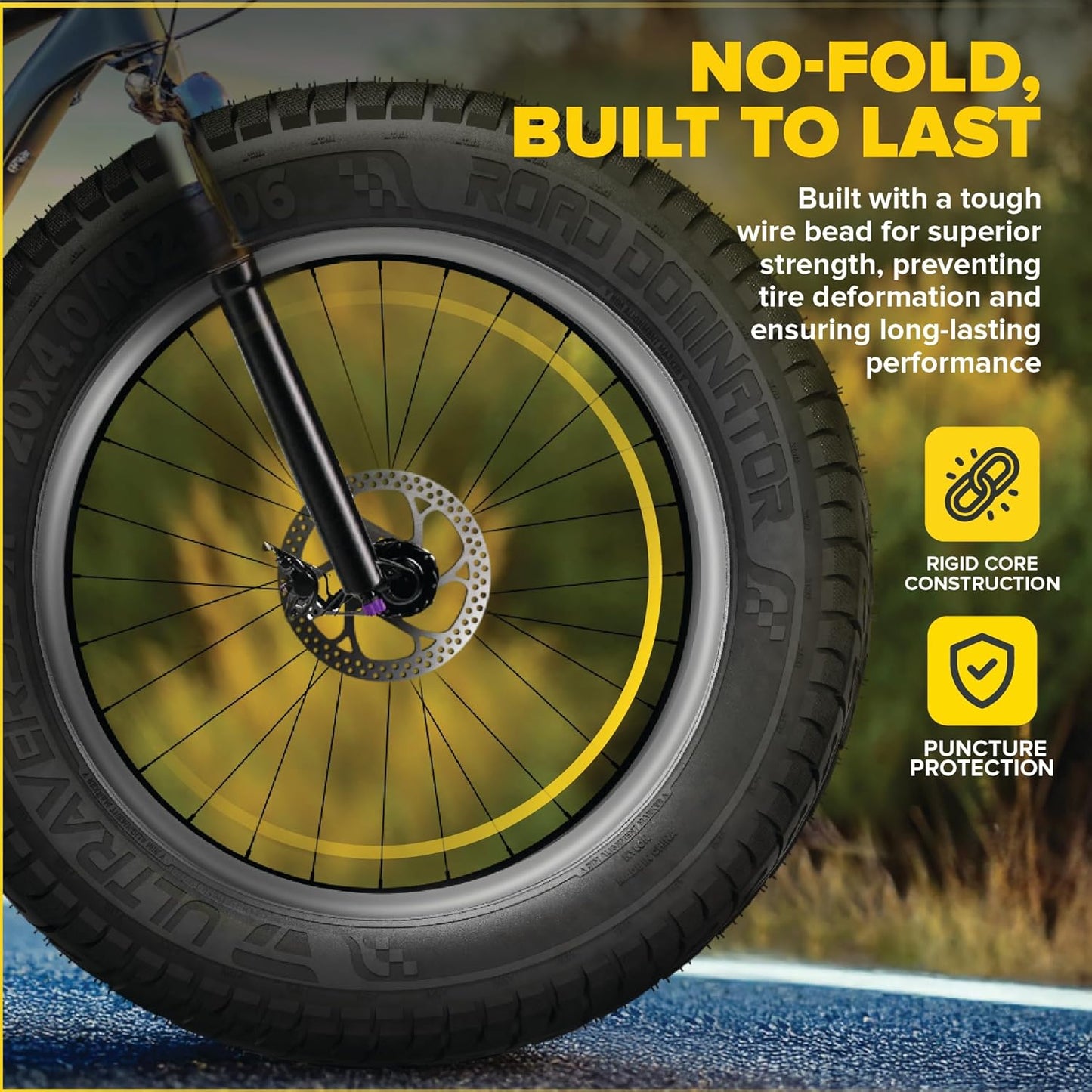 E-Bike Fat Tire, 20x4 Robust, High-Performance 20inch Fat Tire for MTB and E-bikes, Durable All-Terrain