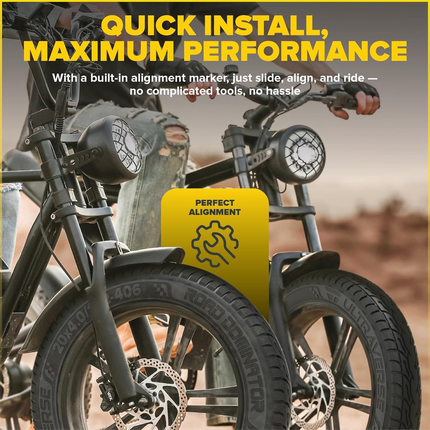 E-Bike Fat Tire, 20x4 Robust, High-Performance 20inch Fat Tire for MTB and E-bikes, Durable All-Terrain