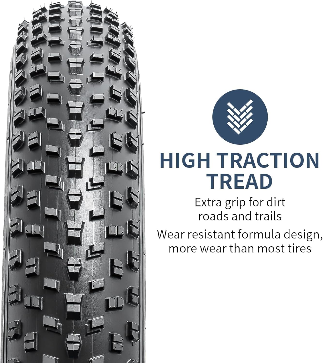 2-PC 26' Mountain Fat Bike Tire 26x4.0/100-559 and 26' Heavy Duty Fat Bike Tube AV 32MM