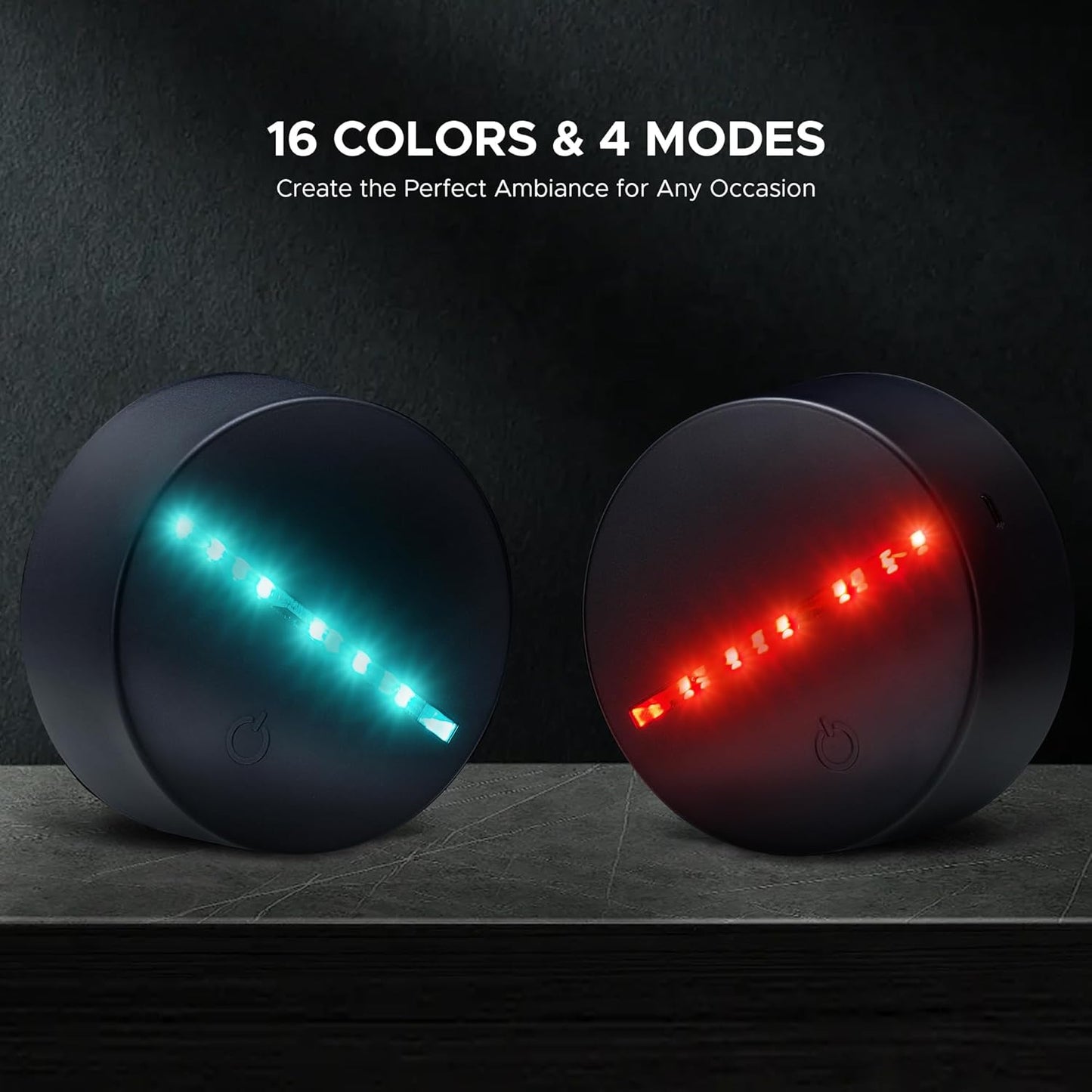 12 Sets LED Light Base with Acrylic Blank Sheets, 16 Colors,4 Modes, LED Night Light Set