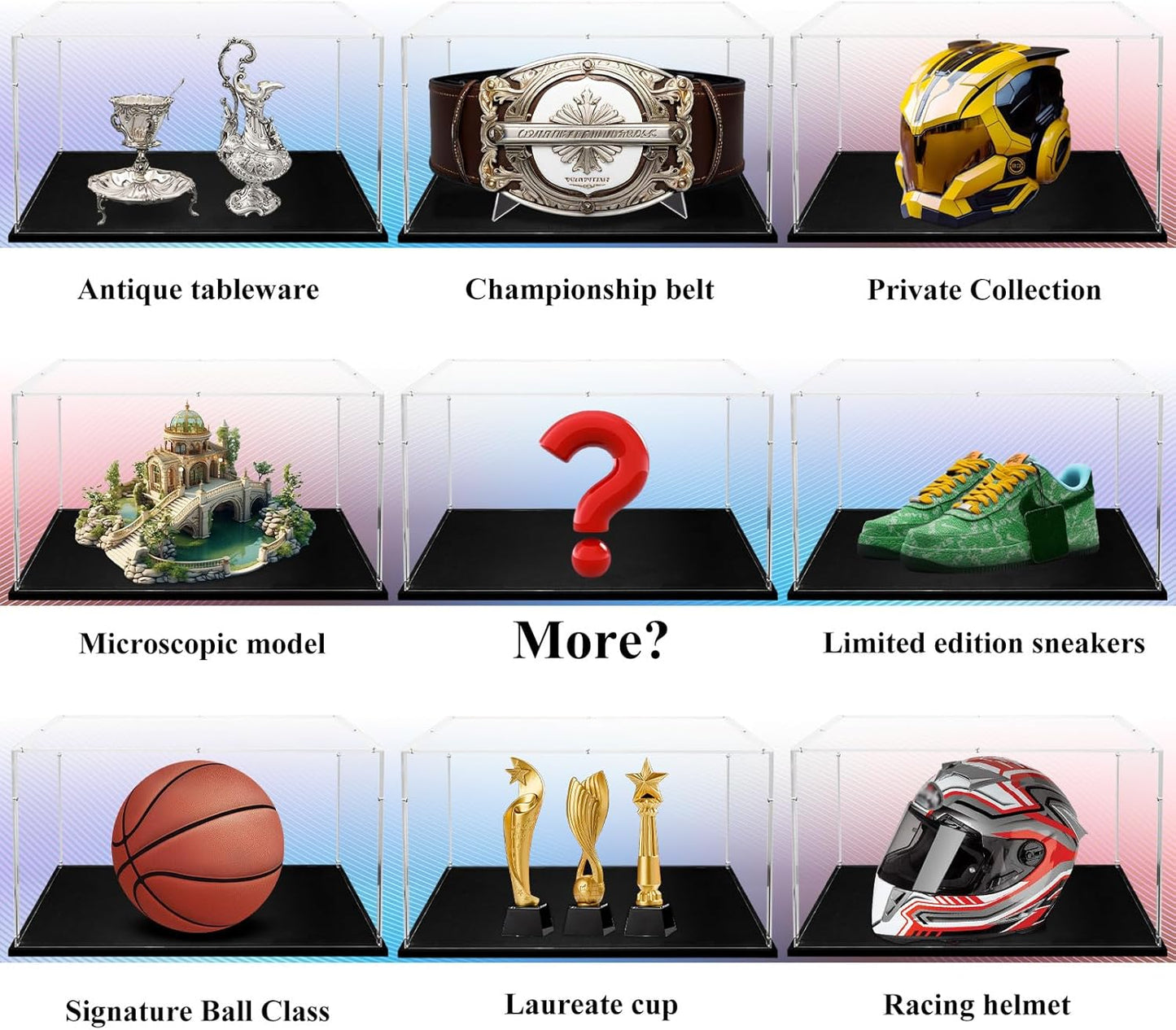 Acrylic Full Size Championship Belt Display Case, Display, Stand, Shadow Box