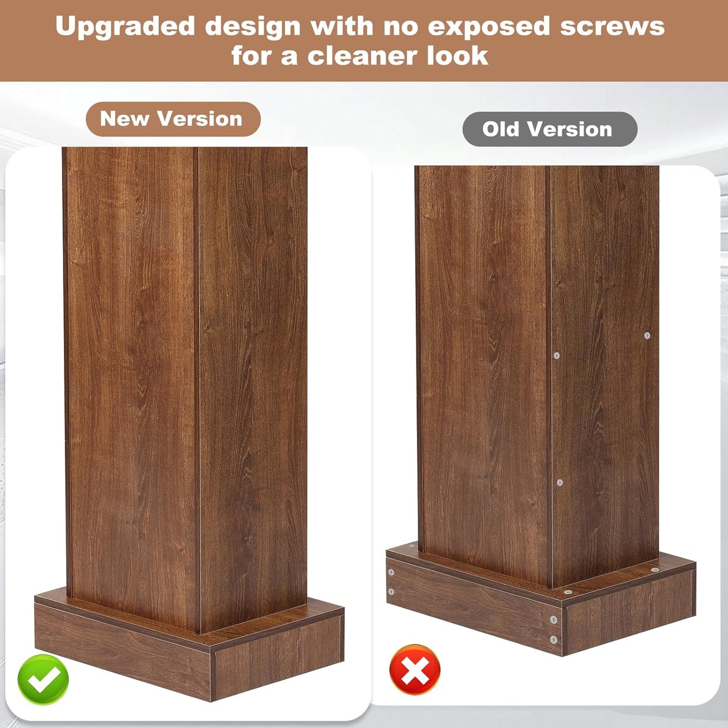 Wooden Podium Stand for Lectern, Presentation, Speech, Pulpit (Walnut)