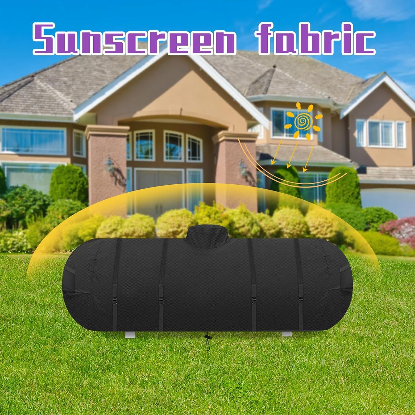 500 gallon propane shrubbery tank coverlarge propane tank cover for 500 gallon tank horizontal,600d Oxford Cloth,Waterproof Uv