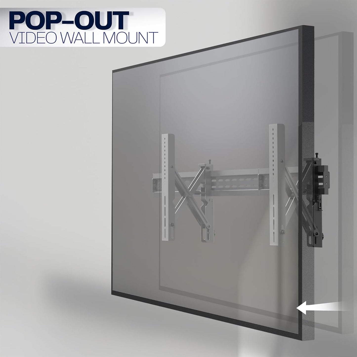 VIVO Pop-Out Steel Video Wall Mount, Fits 1 TV Screen 37 to 90 inches, Wide VESA Range and Screen Leveling, Holds up to 154 l