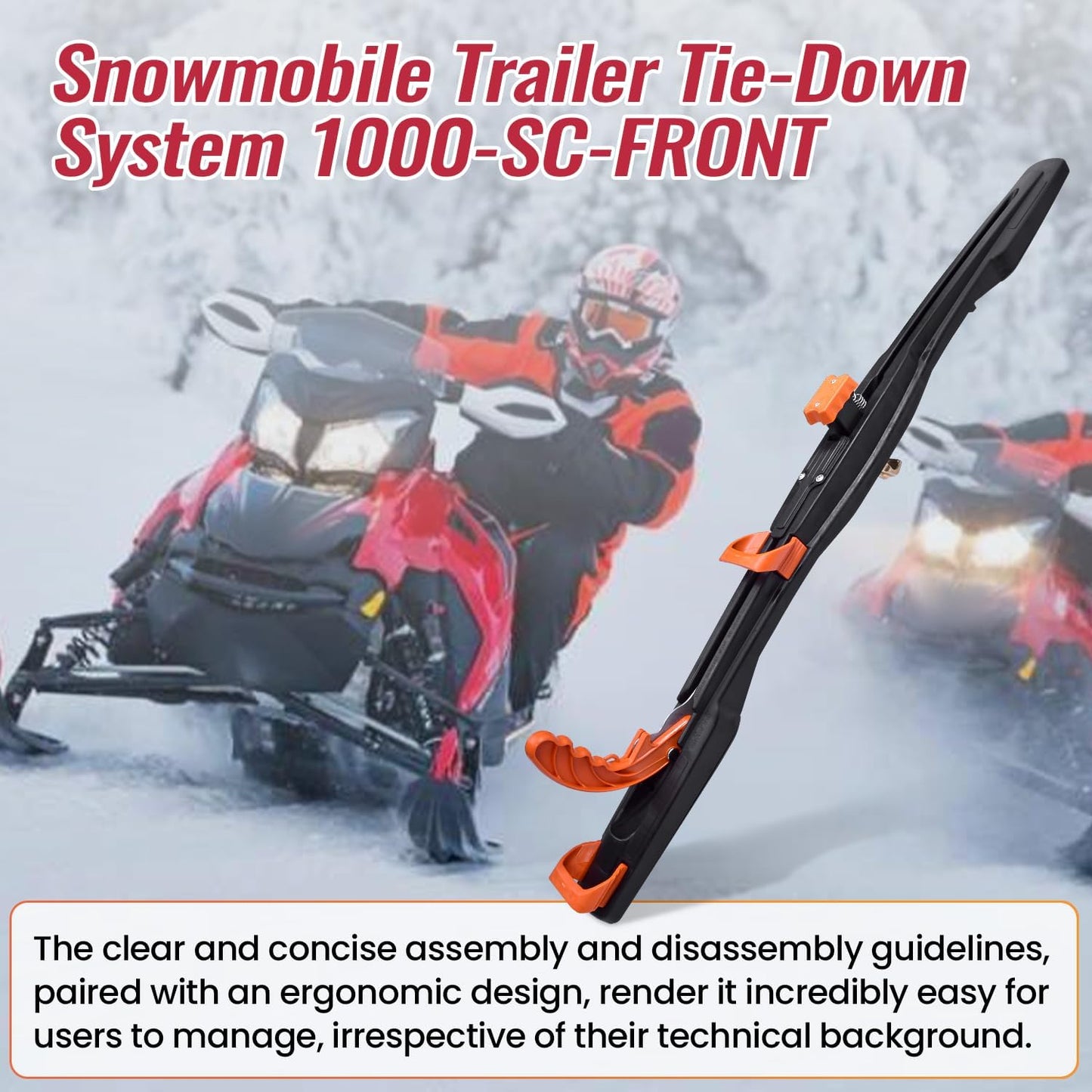 Snowmobile Trailer Tie Down System Fit for Superclamp II
