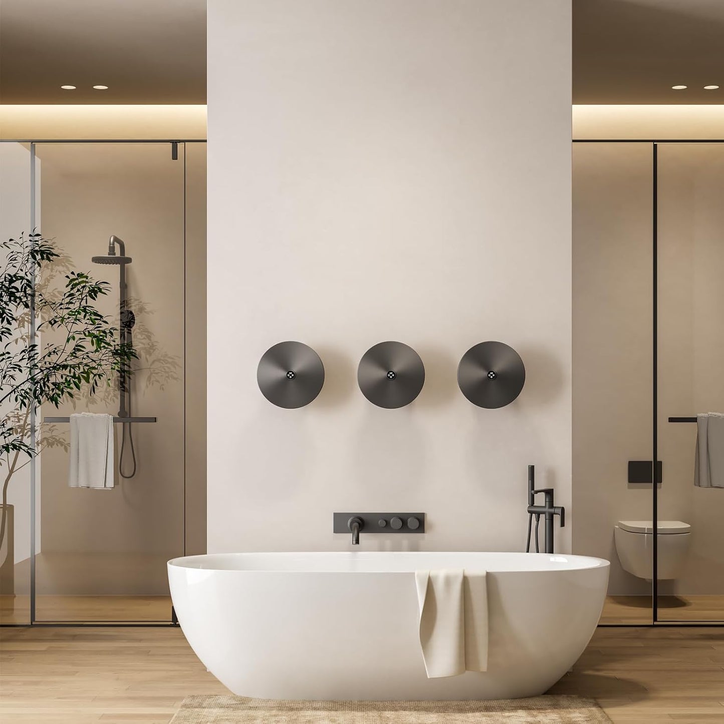 Heated Towel Racks for Bathroom, Wall Mounted Bath Towel Warmer, Built-in Timer, A805 Brushed Glaze (Brushed Glaze)