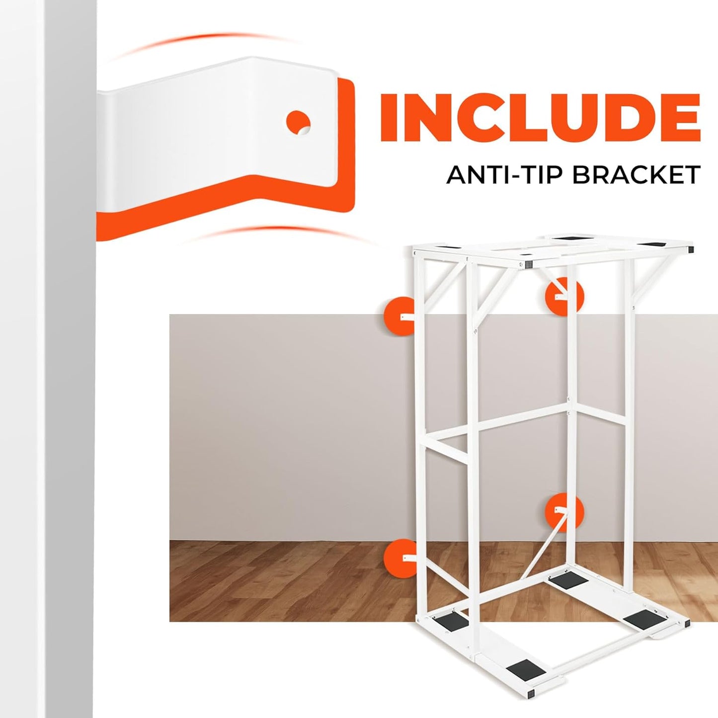 Double-Deck Washer Dryer Stacking Rack Stand, Heavy Duty Steel Washer and Dryer Shelves. Check Measurements!