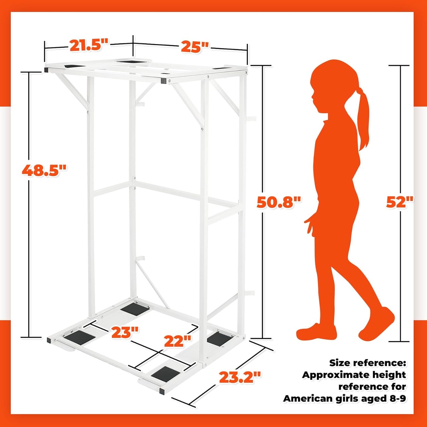 Double-Deck Washer Dryer Stacking Rack Stand, Heavy Duty Steel Washer and Dryer Shelves. Check Measurements!