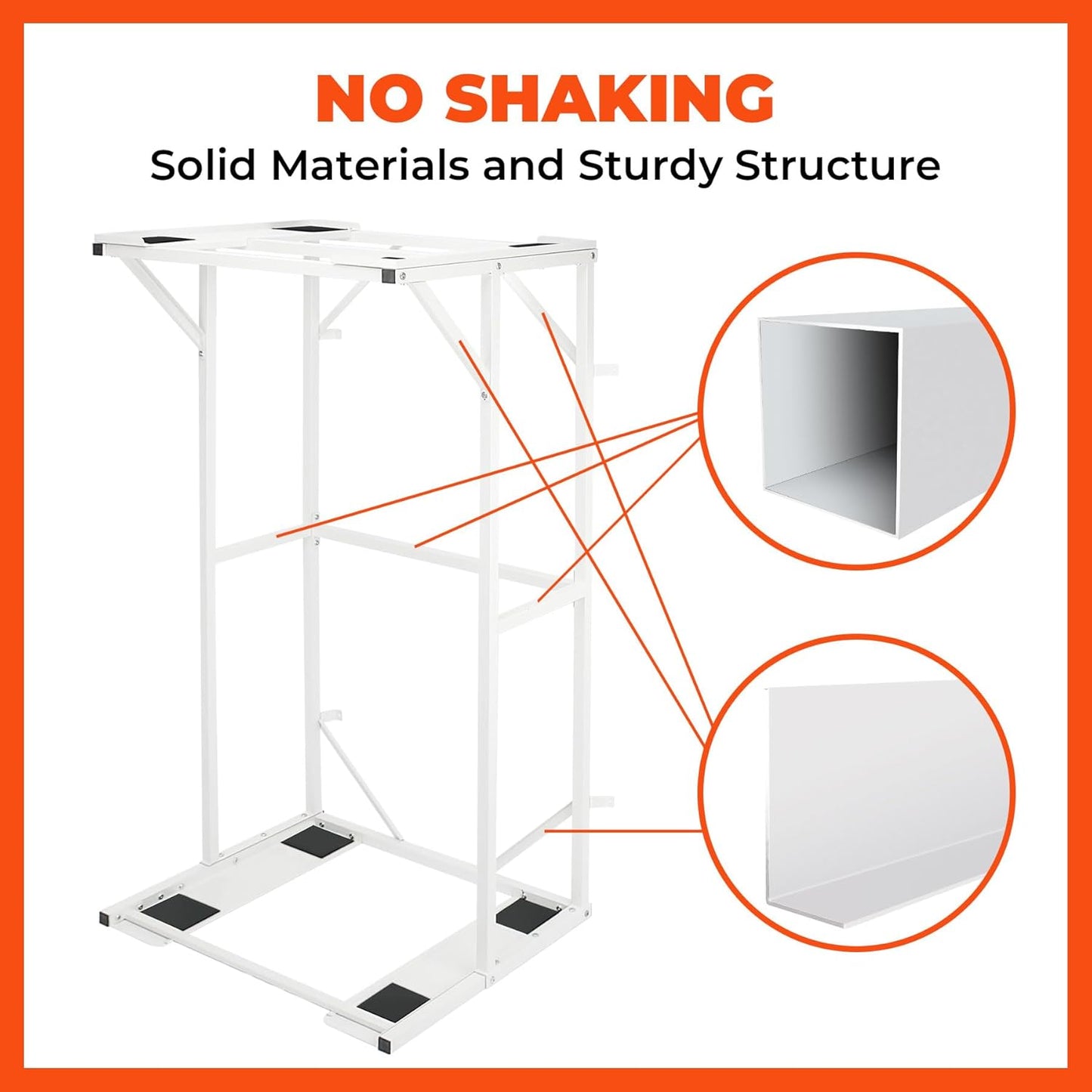 Double-Deck Washer Dryer Stacking Rack Stand, Heavy Duty Steel Washer and Dryer Shelves. Check Measurements!