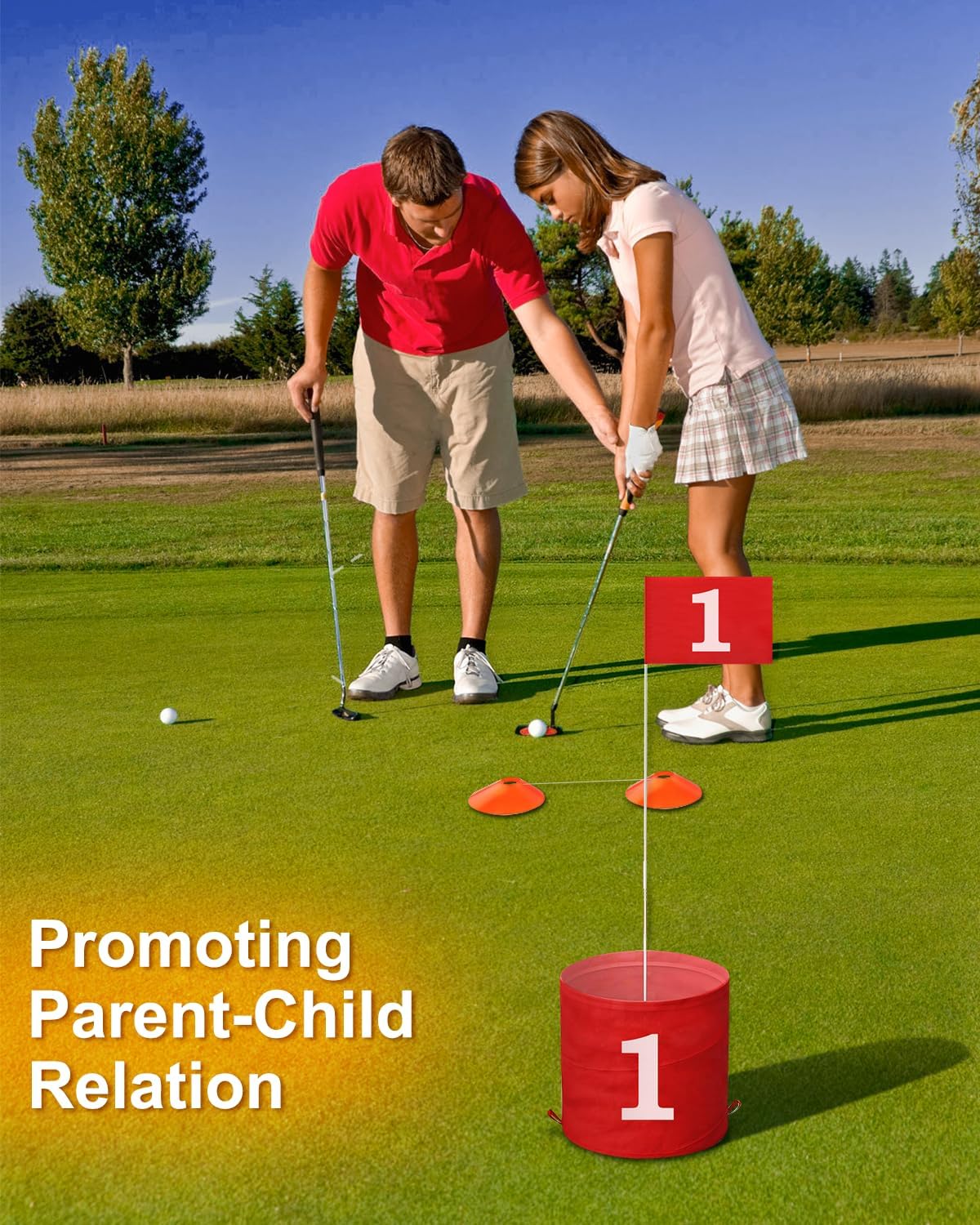 Huimpet Backyard Golf Game, 6 Holes Golf Yard Game Set, Golf Practice Game Course for Family Adults and Kids Play Indoor Ou