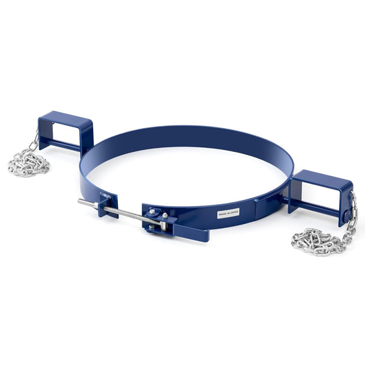 Steel Tilting Drum Ring, 55 Gallon Drum Lifter Ring, Painted Carbon Steel, 1200Lbs Capacity, Industrial