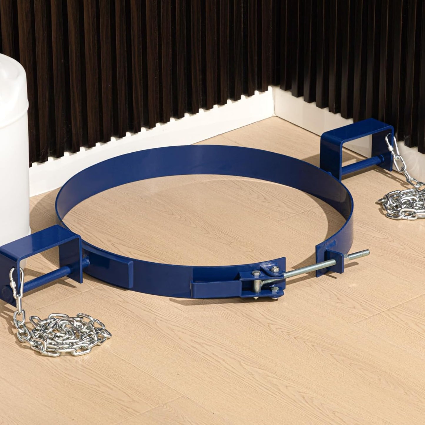 Steel Tilting Drum Ring, 55 Gallon Drum Lifter Ring, Painted Carbon Steel, 1200Lbs Capacity, Industrial