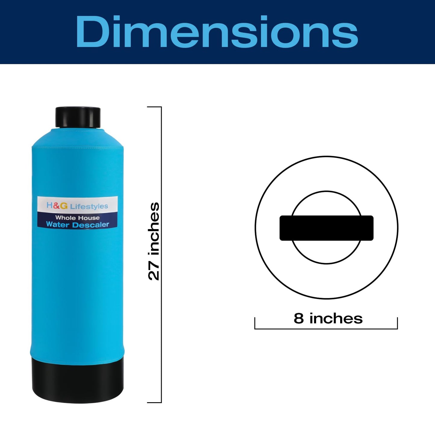 Whole House Water Descaler, Saltless, NSF Certified Salt Free Water Softener Systems for Well Water