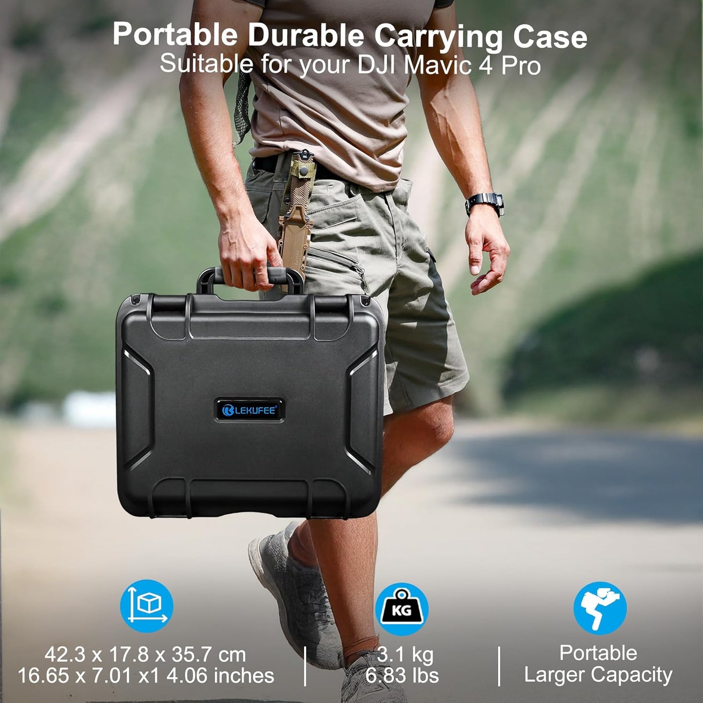 Waterproof Hard Carrying Case for DJI Mavic 4 Pro Drone, Fly More Combo, DJI RC Pro 2/RC 2, Battery (7 pcs)