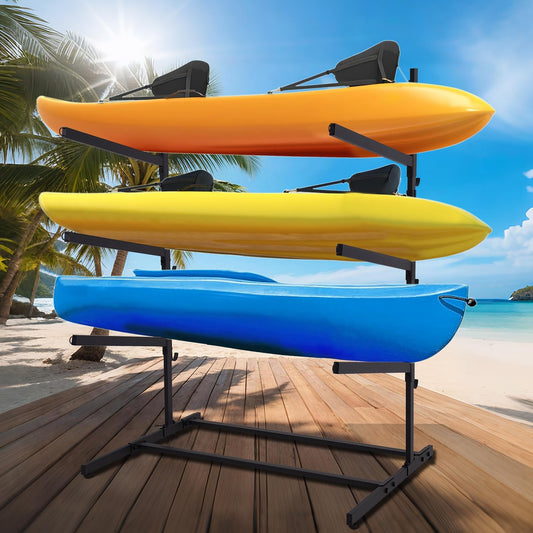 Kayak Storage Rack, Heavy Duty for Garage and Outdoor Storage; Canoe, Surfboard