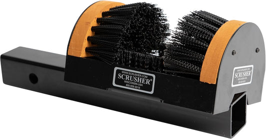 SCRUSHER Hitch Mounted Original Boot &amp; Shoe Cleaner for 2&#34; Receiver - Made in America Portable Outdoor Boot Scrub