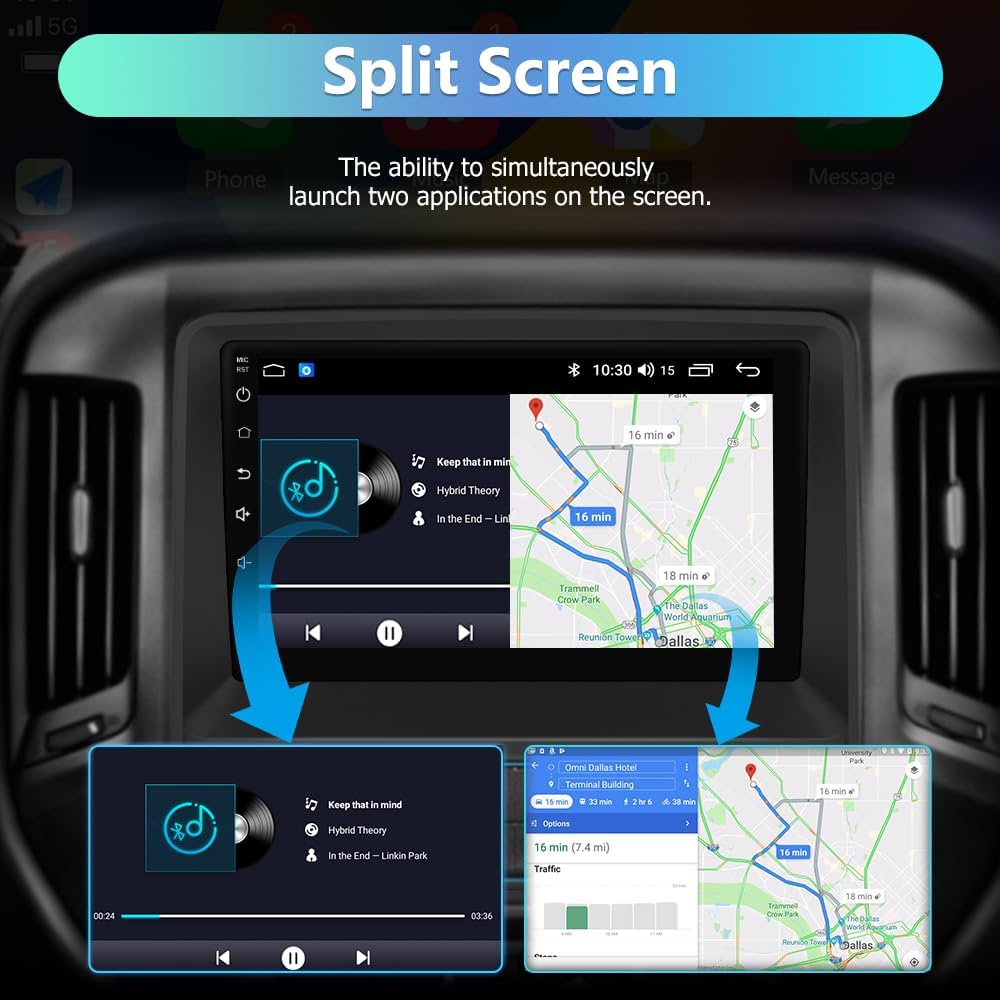 Stereo for Chevy Silverado GMC Sierra 2014-2018,10' Touchscreen Android 13 2GB+32GB