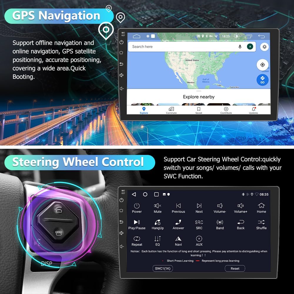 Stereo for Chevy Silverado GMC Sierra 2014-2018,10' Touchscreen Android 13 2GB+32GB