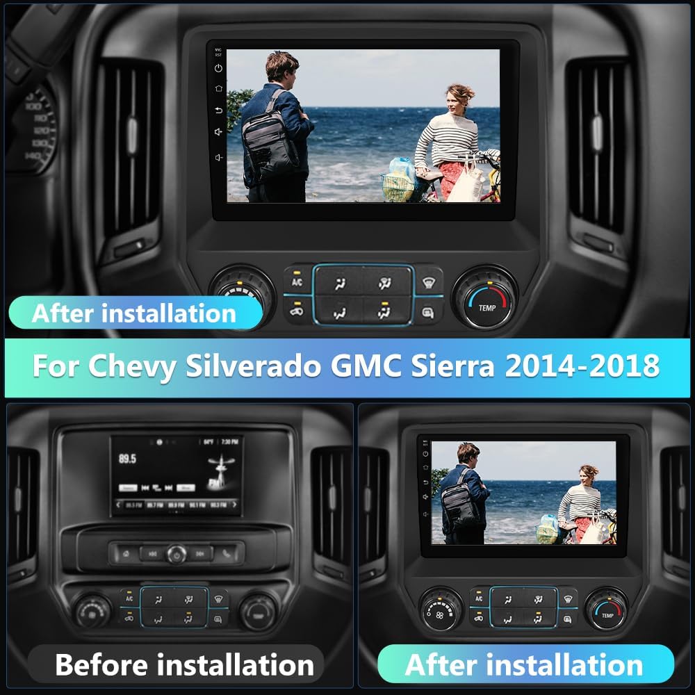 Stereo for Chevy Silverado GMC Sierra 2014-2018,10' Touchscreen Android 13 2GB+32GB