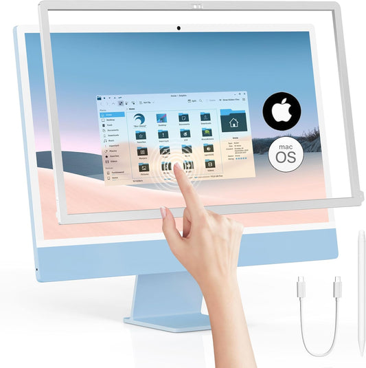 Touch Monitor Frame with Stylus Pen for iMac M1/M3/M4, USB C Charging