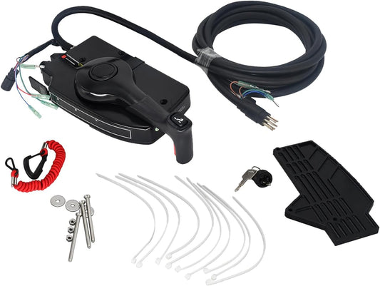 Boat Outboard Side Mount Remote Control Box Compatible with Mercury Mariner Outboard Engine Throttle