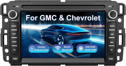 Android 13 Car Stereo Radio for GMC Sierra Yukon Chevy Silverado Tahoe, 7-Inch HD Touchscreen 2GB+64GB
