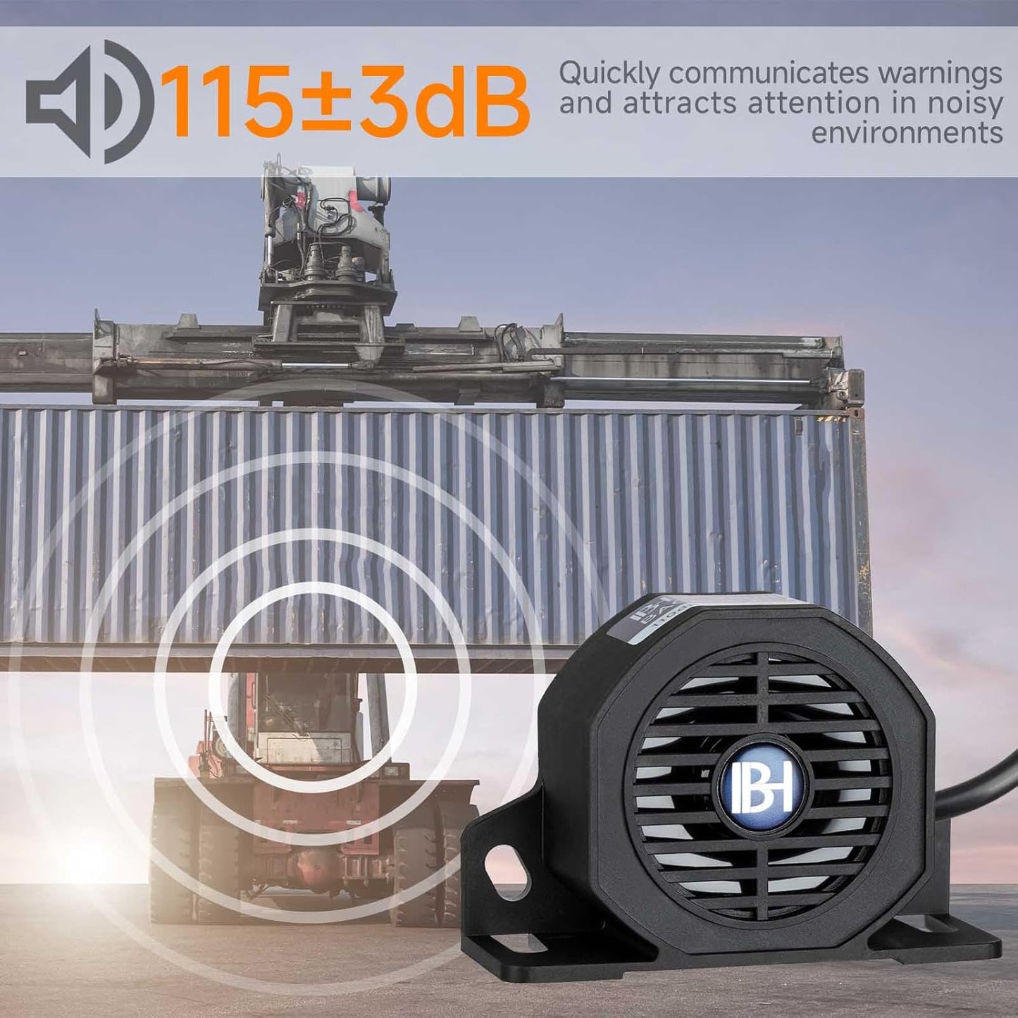 Backup Alarm Reverse Beeper 12V-48V 110dB Waterproof Backup Warning Alarm for Industrial Heavy-Duty Truck Van Freight Lorry Heavy Vehicles (6PCS) 6 pc.