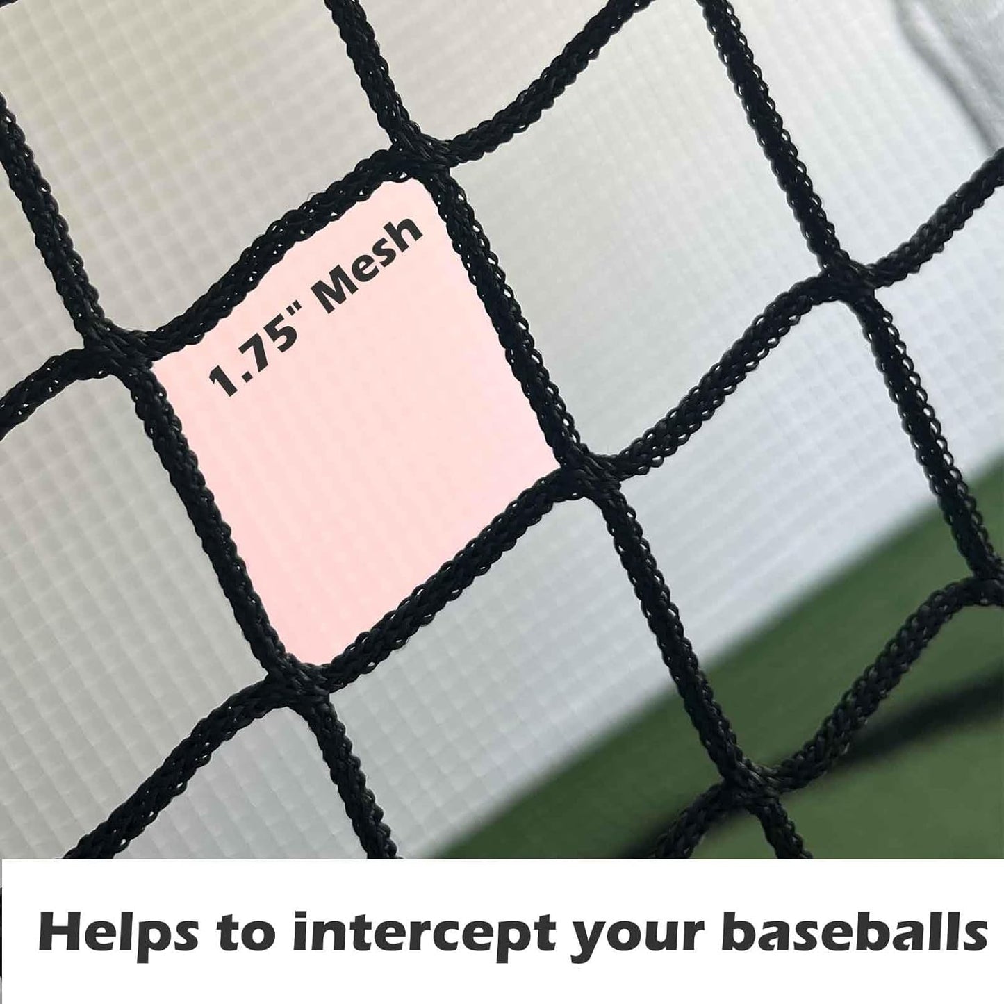 Baseball Batting Cage Nets with Extra Striking Net 35'L X 10'W X 10'H (NET ONLY), Fully Enclosed