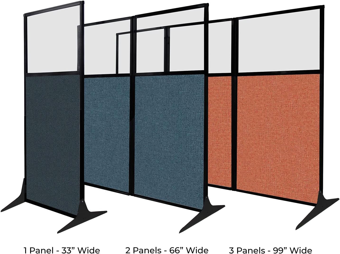 Workstation Partition, Portable Wall Divider, Modern Office Cubicle, Free Standing Privacy Screen, Flexible Work Space