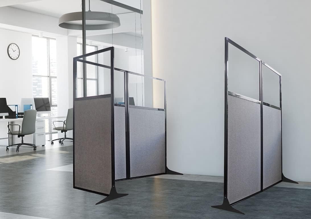 Workstation Partition, Portable Wall Divider, Modern Office Cubicle, Free Standing Privacy Screen, Flexible Work Space
