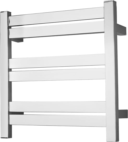 Electric Towel Warmer, Drying Towel Rack, Wall Mounted with Polished 6 Bars, 20.