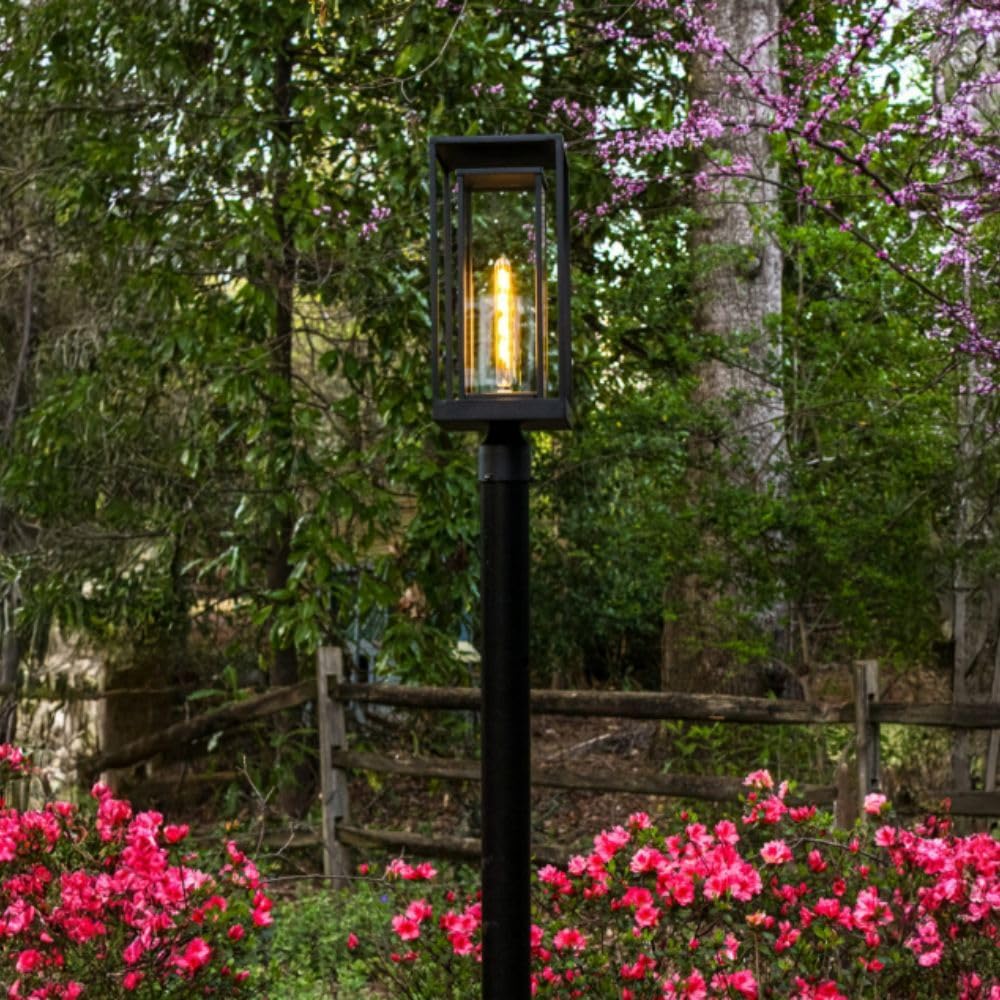 Solar Post Light, Edison-Style LED for 3-Inch Poles, Dusk-to-Dawn Outdoor Accent Light