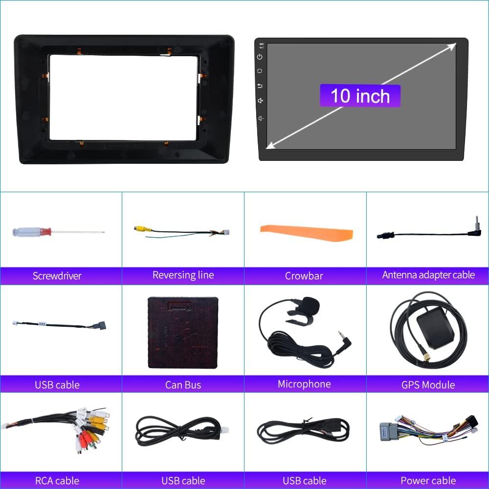 Android 13 [2GB+64GB] Car Radio Stereo Compatible for Jeep Wrangler JK Gand Cherokee Dodge Ram 1500 with Wireless CarP